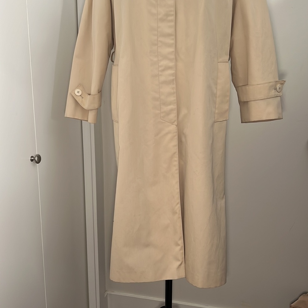 Beige Single Breasted Trench Coat - Picture 2 of 6